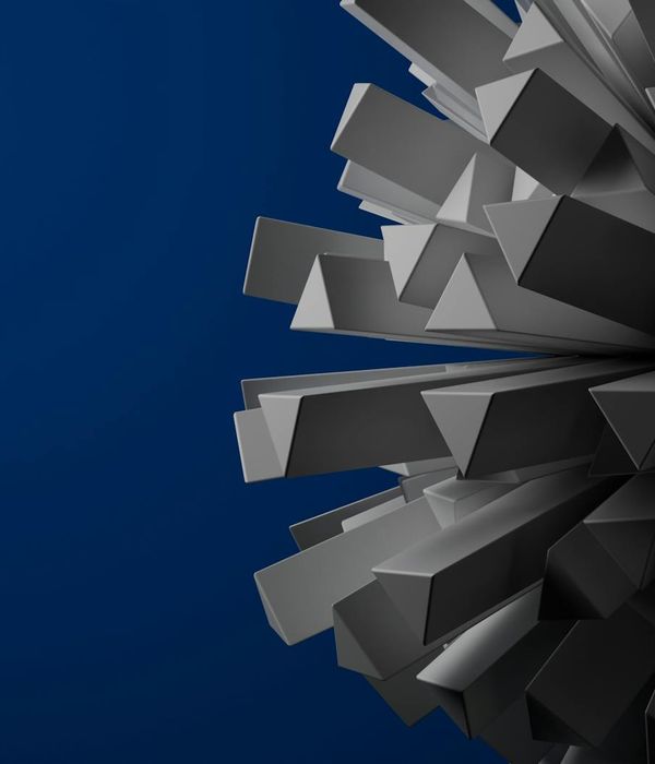 Abstract geometric shapes symbolizing clarity and focus on a lime background.